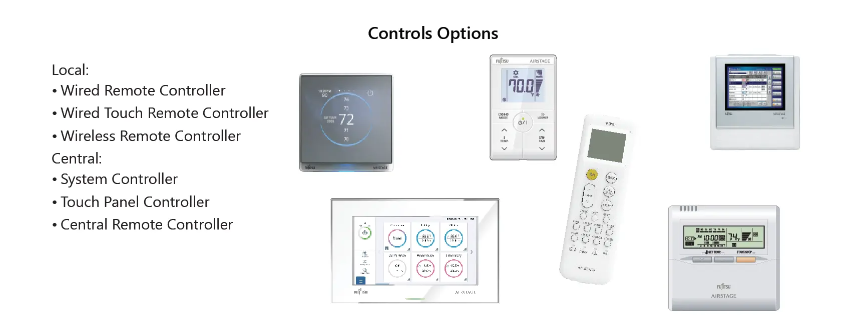 Controls options