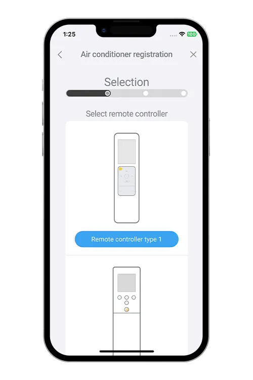 Select a [Remote Controller Type 1].