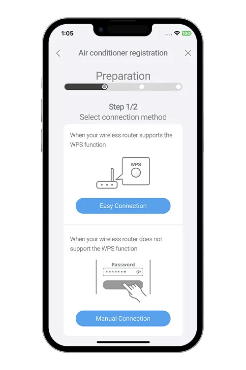 Select a [Easy connection].
