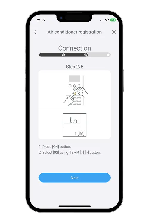 Press the WPS button on the WLAN router that you are connecting to. Refer to the operating manual of the WLAN router for the location of the button and how to press it.