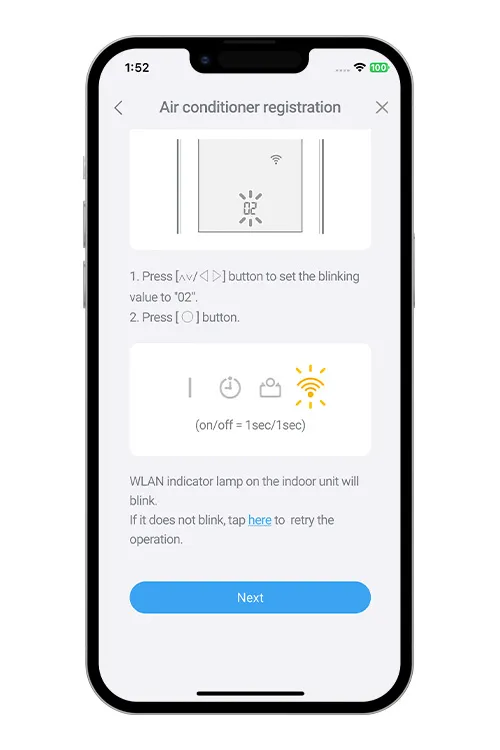 Press the WPS button on the WLAN router that you are connecting to. Refer to the operating manual of the WLAN router for the location of the button and how to press it.
