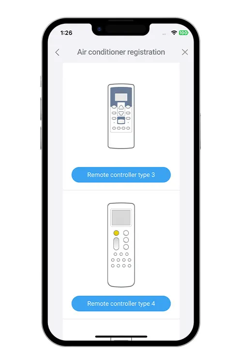 Select a [Remote Controller Type 3].