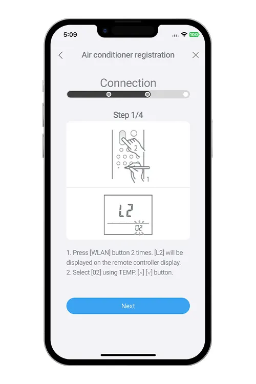 Press the WPS button on the WLAN router that you are connecting to. Refer to the operating manual of the WLAN router for the location of the button and how to press it.