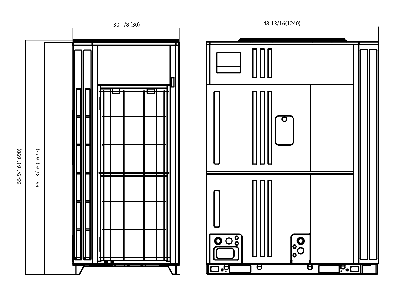 Dimension drawing, 10 Ton
