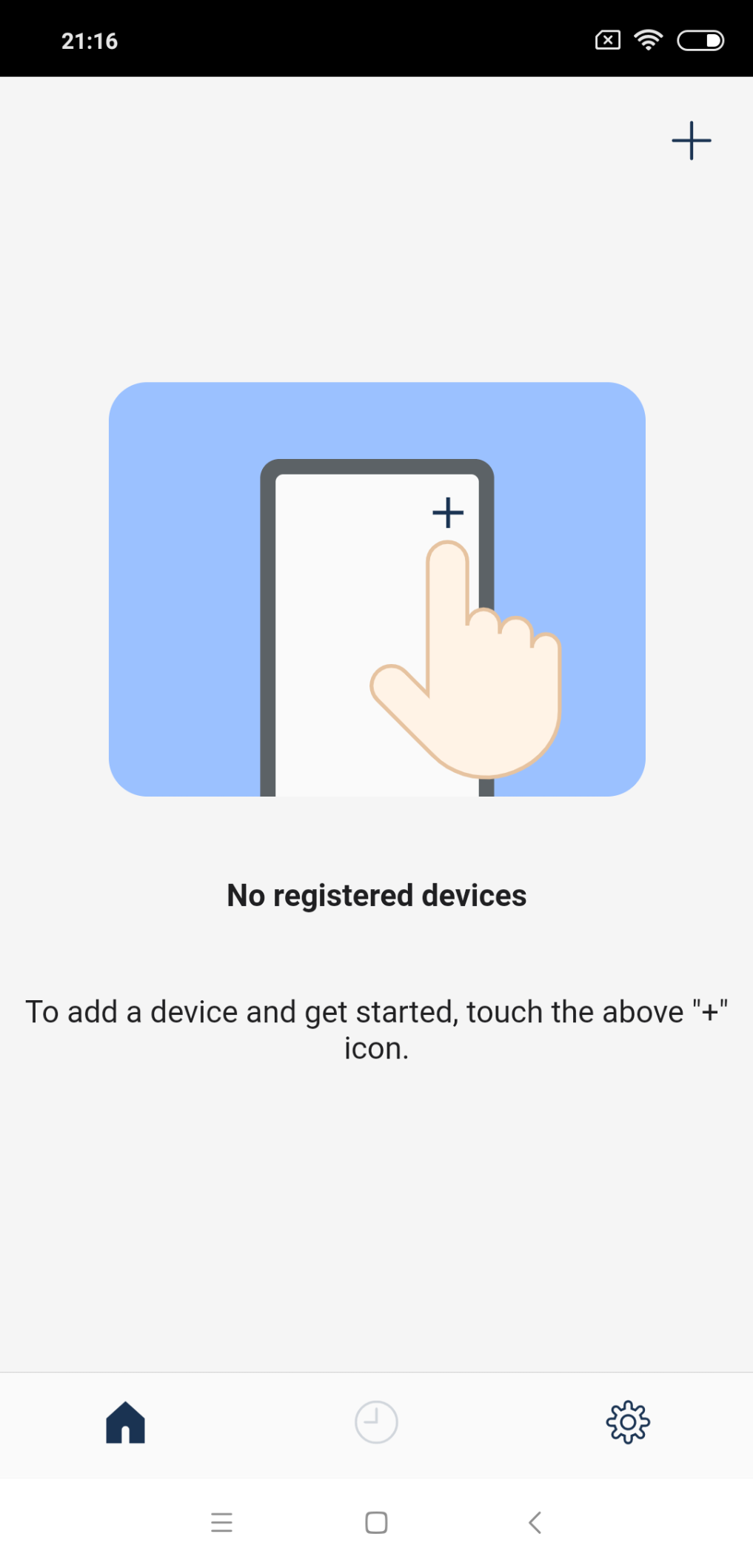 Tap [＋] to add a new air conditioner