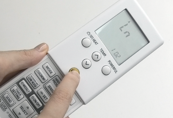 Press . on the indoor unit will blink