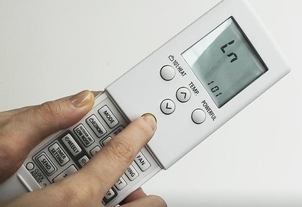 Press . on the indoor unit will blink