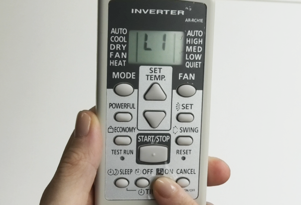 【RC type 2】 [L1] will be displayed on the remote controller display